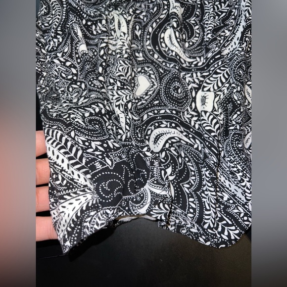 LOFT Paisley Empire Waist Faux Wrap Front Peplum Hem Tank Size Medium EUC - Picture 2 of 6